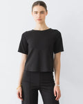 PONTE KNIT EXTENDED SHORT SLEEVE TOP