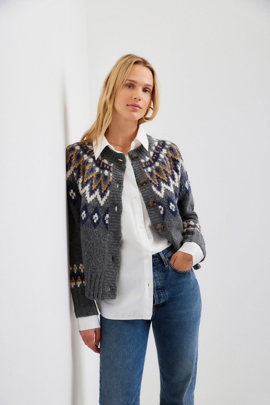 ALINA MIXED MEDIA CARDIGAN