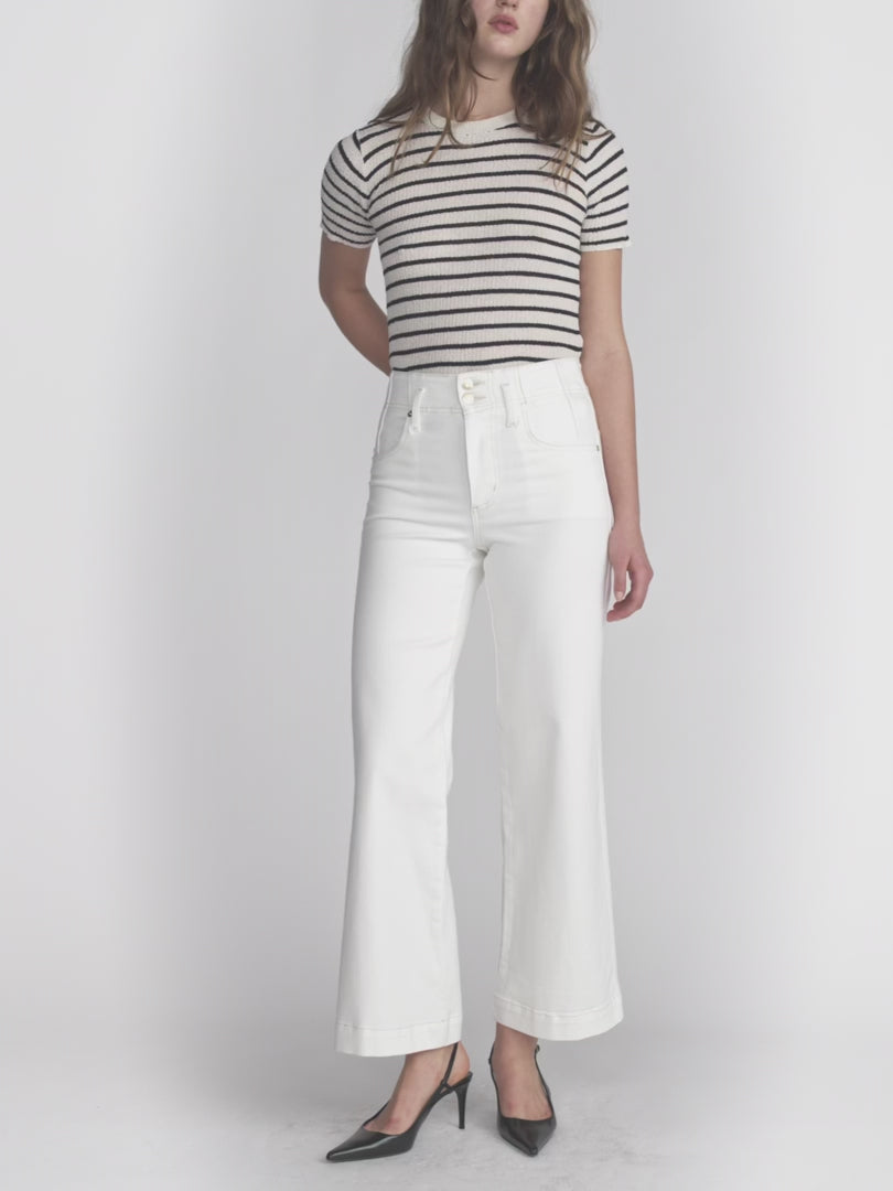 THE SEAMED WIDE TROUSER CROP