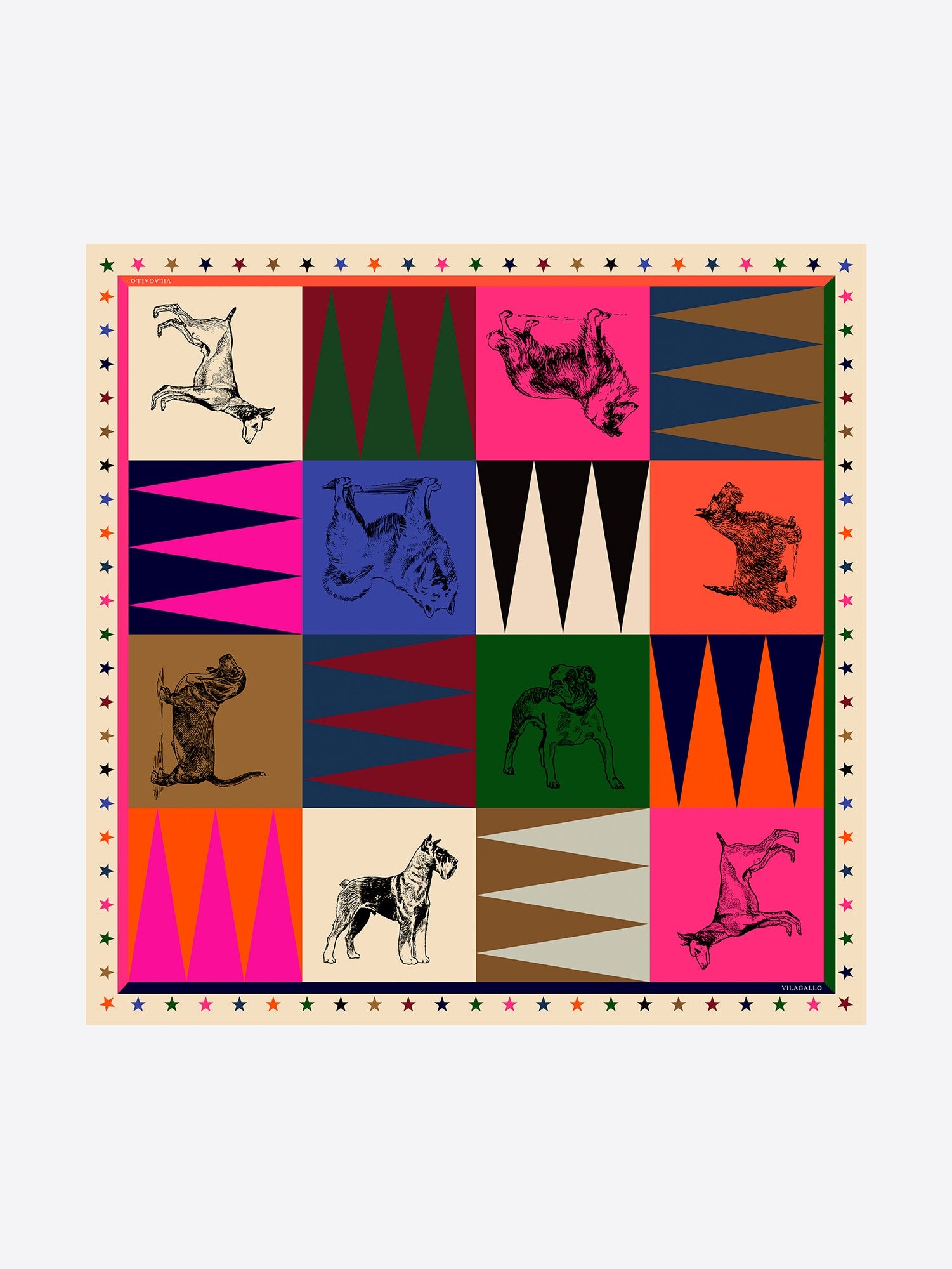 pure silk dog print