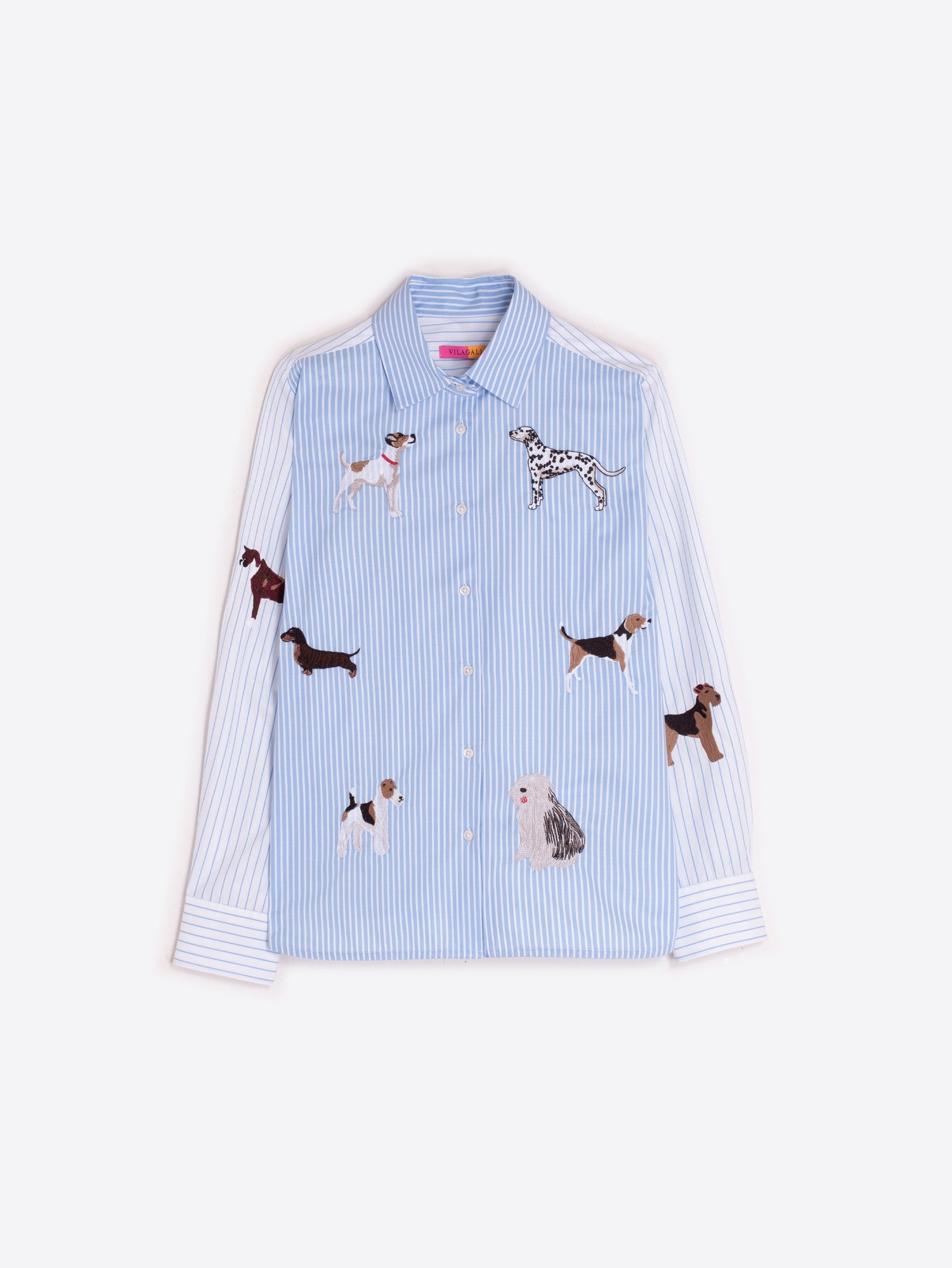 EMBROIDERED DOGS BLOUSE