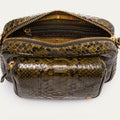 PYTHON DARK KAKI CHARLI BAG