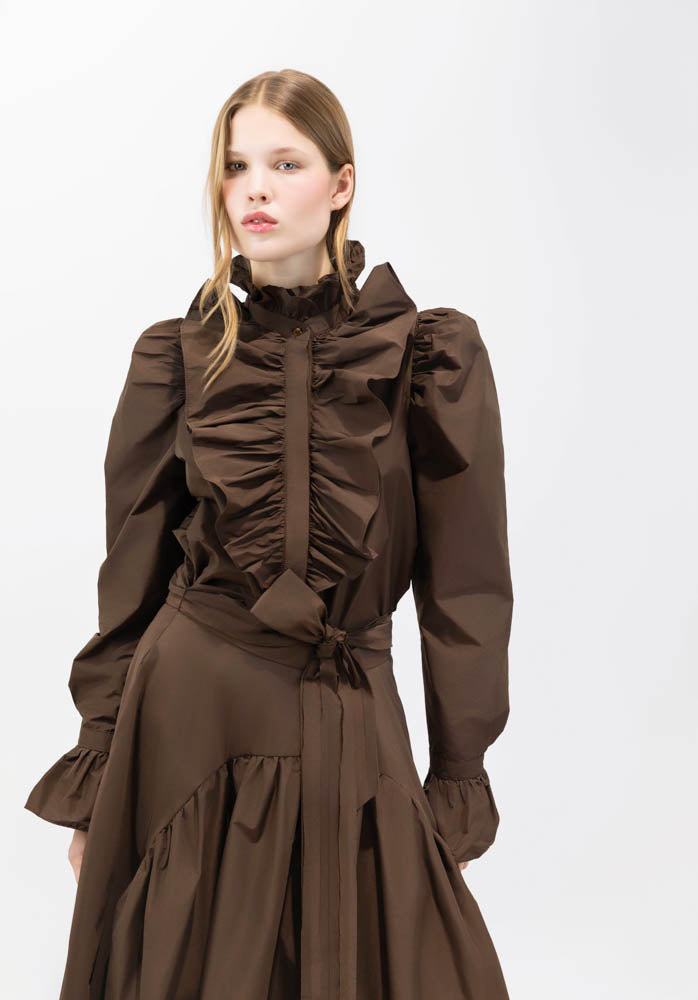TRUFFLE LONG SLEEVE BLOUSE