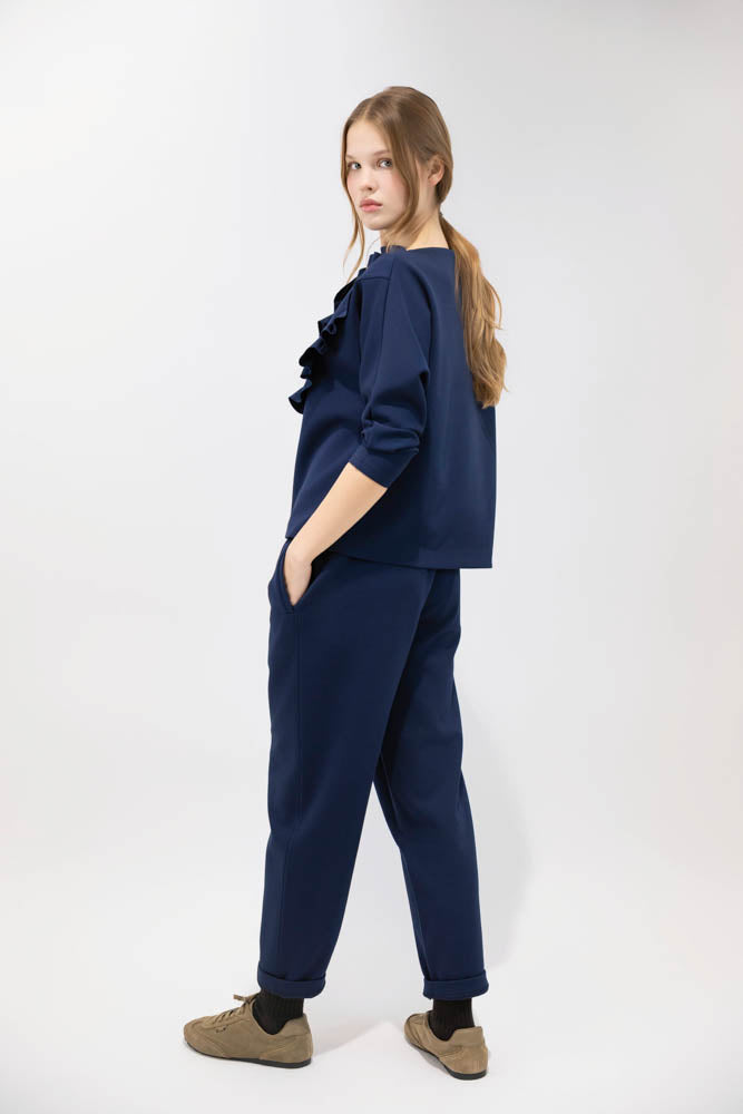 INSERTED RUFFLE NEOPRENE TOP