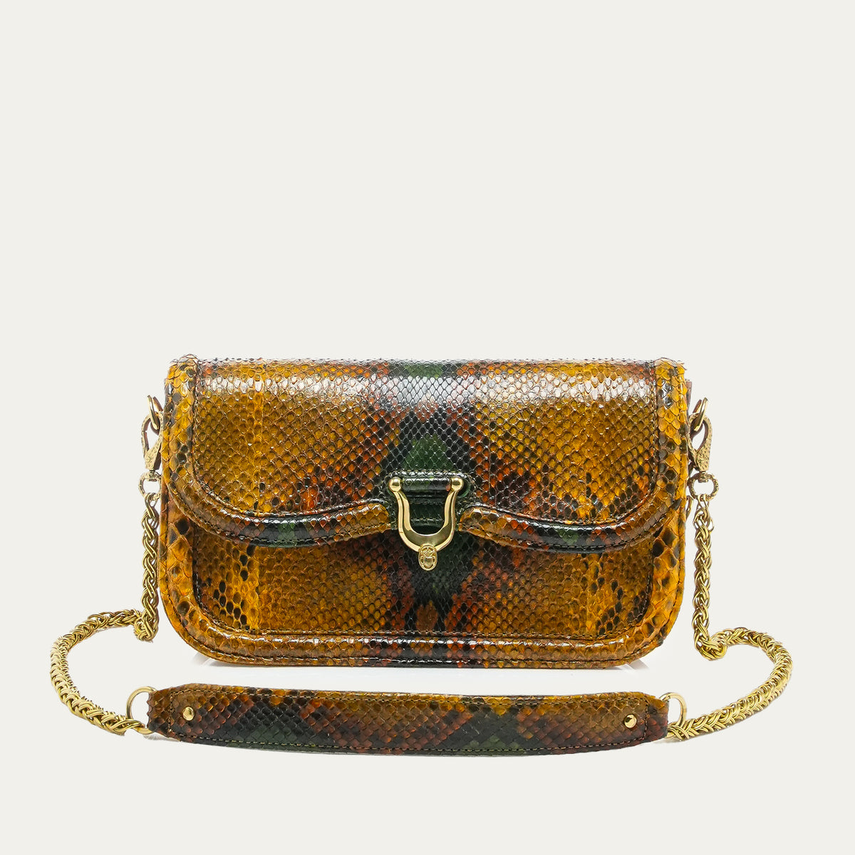 VERDAMBRA PYTHON MANON BAGUETTE BAG