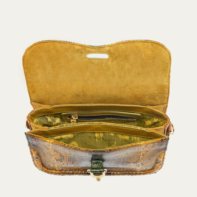 VERDAMBRA PYTHON MANON BAGUETTE BAG